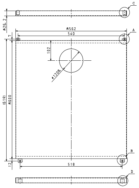 パロマ 【SKAWAD-4TA】 側方排気カバー用化粧板 Paloma